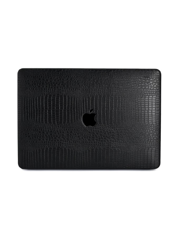 For Apple Notebook Protective Case Macbook Protective Case Crocodile Pattern Skin Shell Mac Air13.3-Color:Large Grain Crocodile Pattern-dark Blue-Applicable Model:Hollow 2023 Air15.3(A2941) - Image 3